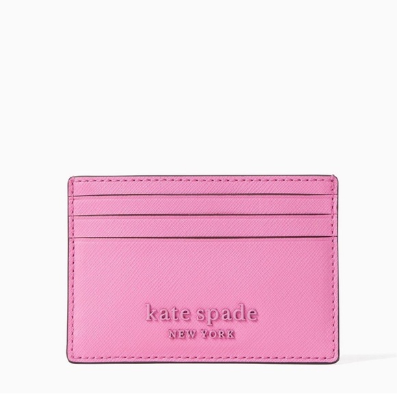 NWT KATE SPADE PINK CAMERON MONOTONE CARD HOLDER! - Picture 1 of 4